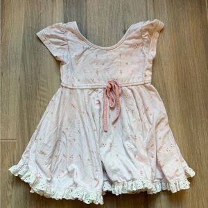 12 month Well Dressed Wolf Light Pink Dress with Lace Hem